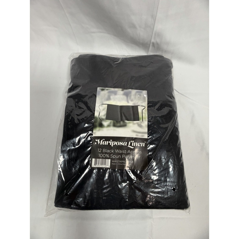 12 Pack of Waist Aprons - 3 Pocket Restaurant Quality Utility Polyester Apron